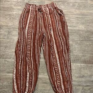 Freshman Striped Pants in Brown and White